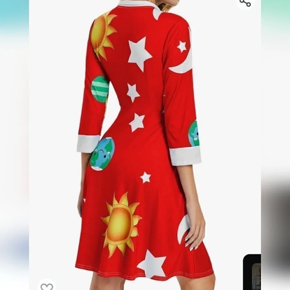 NWOT Sun And Moon Print Dress #0036 - Picture 3 of 8